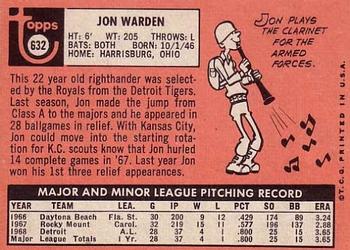 Jon Warden  baseball card collectible - Main Image 2