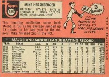 Mike Hershberger  baseball card collectible - Main Image 2