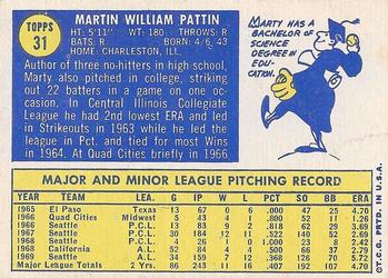 Marty Pattin  baseball card collectible - Main Image 2