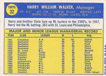 Harry Walker  baseball card collectible - Main Image 2
