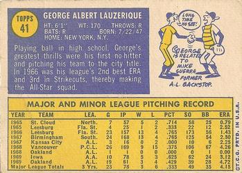 George Lauzerique  baseball card collectible - Main Image 2
