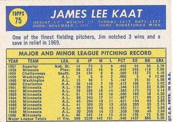 Jim Kaat  baseball card collectible - Main Image 2