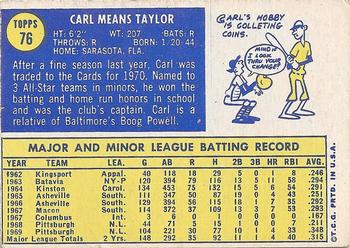 Carl Taylor  baseball card collectible - Main Image 2