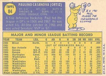 Paul Casanova  baseball card collectible - Main Image 2