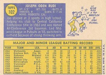 Joe Rudi  baseball card collectible - Main Image 2