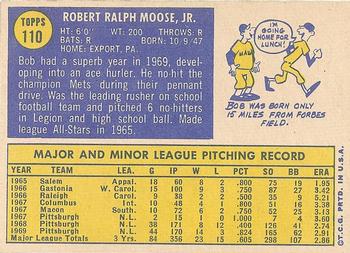 Bob Moose  baseball card collectible - Main Image 2