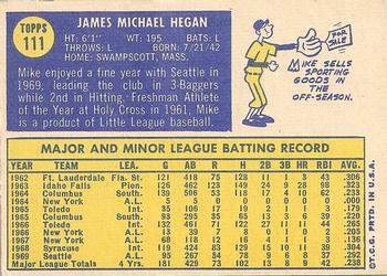 Mike Hegan  baseball card collectible - Main Image 2