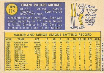 Gene Michael  baseball card collectible - Main Image 2