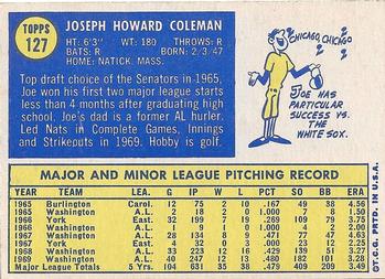 Joe Coleman  baseball card collectible - Main Image 2