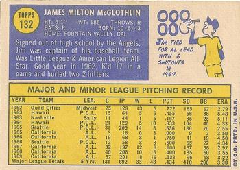 Jim McGlothlin  baseball card collectible - Main Image 2