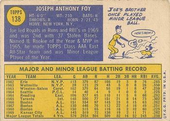 Joe Foy  baseball card collectible - Main Image 2