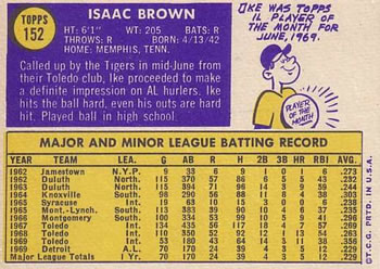 Ike Brown  baseball card collectible - Main Image 2