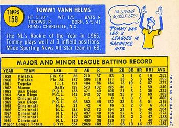 Tommy Helms  baseball card collectible - Main Image 2