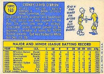Syd O’Brien  baseball card collectible - Main Image 2