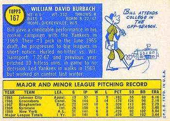 Bill Burbach  baseball card collectible - Main Image 2