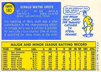 Jerry Grote  baseball card collectible - Main Image 2