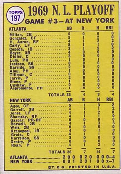 N.L Playoff Game 3 - Ryan Saves the Day!  baseball card collectible - Main Image 2