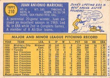 Juan Marichal  baseball card collectible - Main Image 2