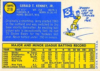 Jerry Kenney  baseball card collectible - Main Image 2
