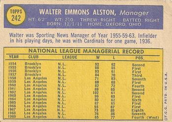 Walter Alston  baseball card collectible - Main Image 2