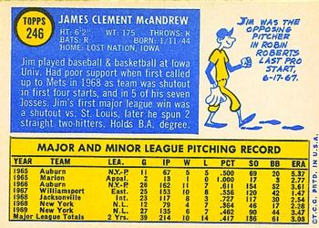 Jim McAndrew  baseball card collectible - Main Image 2