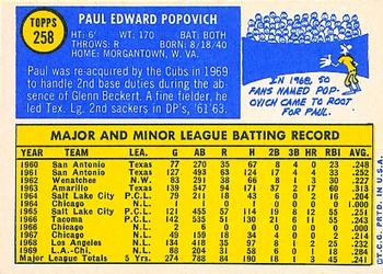 Paul Popovich  baseball card collectible - Main Image 2