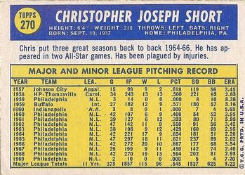 Chris Short  baseball card collectible - Main Image 2