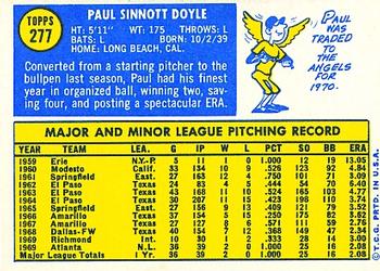 Paul Doyle  baseball card collectible - Main Image 2