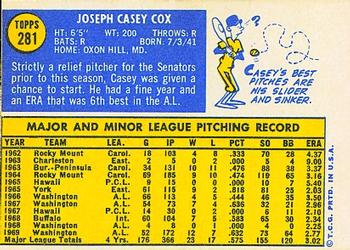 Casey Cox  baseball card collectible - Main Image 2