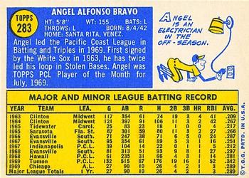 Angel Bravo  baseball card collectible - Main Image 2