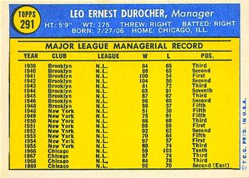 Leo Durocher  baseball card collectible - Main Image 2