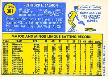 Chico Salmon  baseball card collectible - Main Image 2