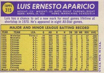 Luis Aparicio  baseball card collectible - Main Image 2