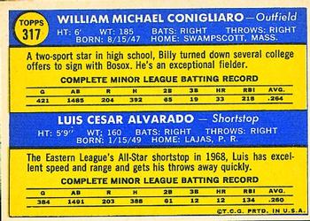 Red Sox 1970 Rookie Stars (Billy Conigliaro / Luis Alvarado)  baseball card collectible - Main Image 2