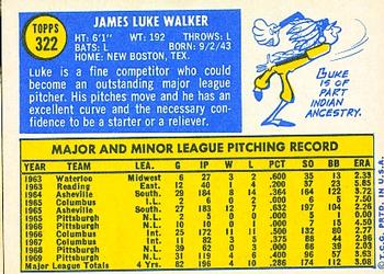 Luke Walker  baseball card collectible - Main Image 2