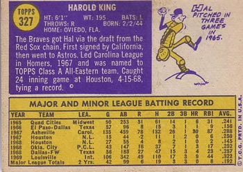 Hal King  baseball card collectible - Main Image 2