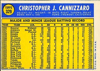 Chris Cannizzaro  baseball card collectible - Main Image 2