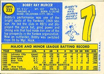 Bobby Murcer  baseball card collectible - Main Image 2