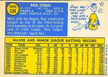 Paul Schaal  baseball card collectible - Main Image 2
