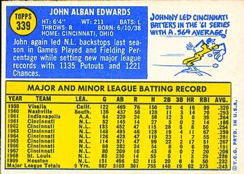 Johnny Edwards  baseball card collectible - Main Image 2