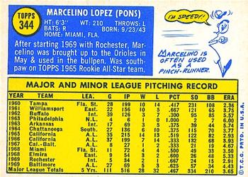 Marcelino Lopez  baseball card collectible - Main Image 2