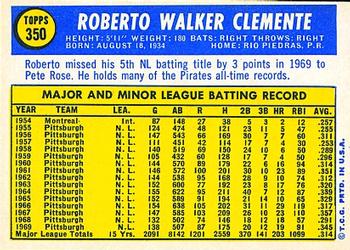Roberto Clemente  baseball card collectible - Main Image 2