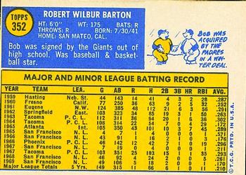 Bob Barton  baseball card collectible - Main Image 2