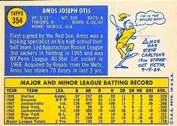 Amos Otis  baseball card collectible - Main Image 2