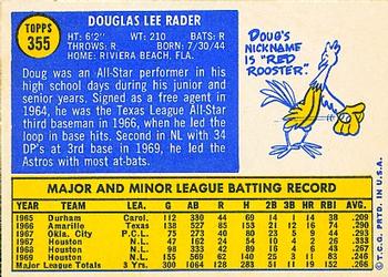 Doug Rader  baseball card collectible - Main Image 2