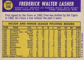 Fred Lasher  baseball card collectible - Main Image 2