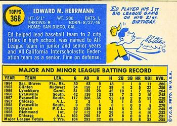 Ed Herrmann  baseball card collectible - Main Image 2