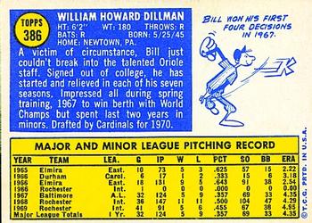 Bill Dillman  baseball card collectible - Main Image 2