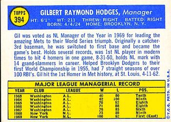 Gil Hodges  baseball card collectible - Main Image 2