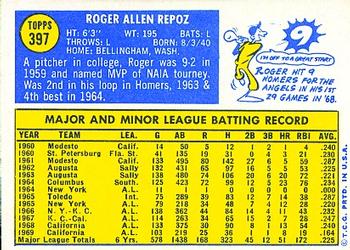 Roger Repoz  baseball card collectible - Main Image 2
